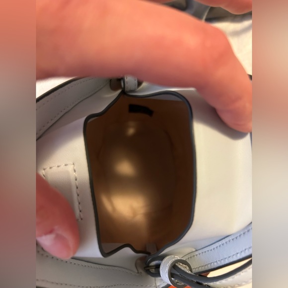 Danse Lente Pale Blue and Papaya Mini Johnny Bucket Bag - Picture 7 of 9